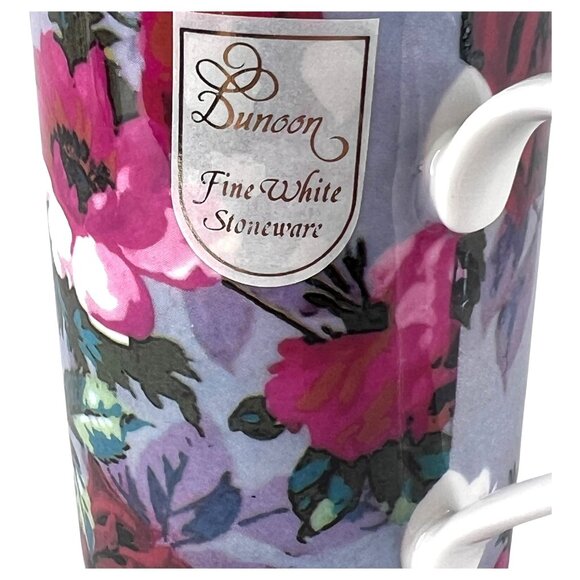 Dunoon Fine White Stoneware Floral Kew Mug Made in Scotland 19th Century Design - Picture 3 of 10